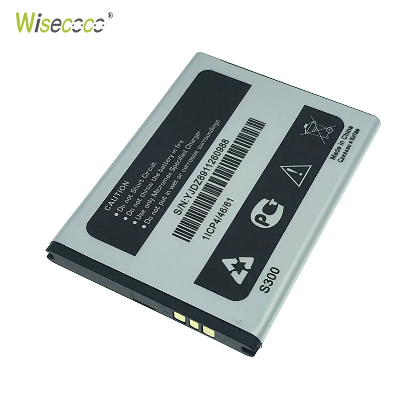 WISECOCO новый оригинальный аккумулятор 1200 мАч для смартфона Micromax S300 S 300 мобильный