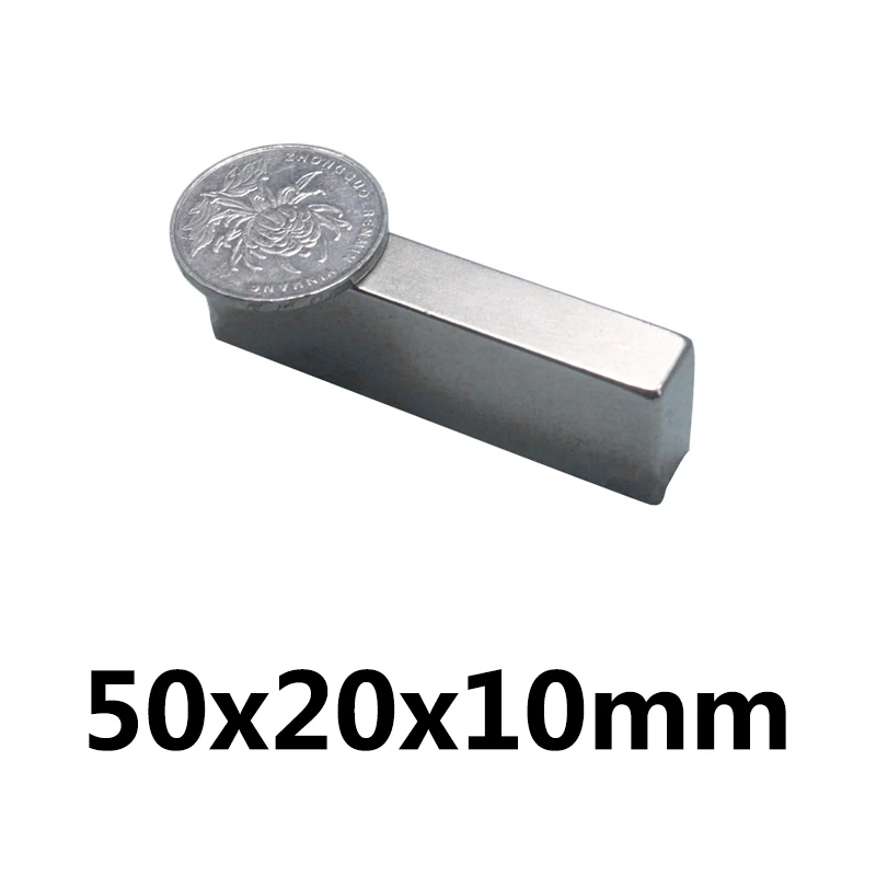 

1pcs neodymium magnet 50x20x10 mm N35 Small Square power Strong magnets 50*20*10mm Rare Earth Neodymium Magnets 50x20x10mm