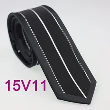 YIBEI coahella галстуки черный узкий галстук Окаймленный с белым вертикальным полосатым тонким галстуком мужской 6 см галстуки бизнес Corbata