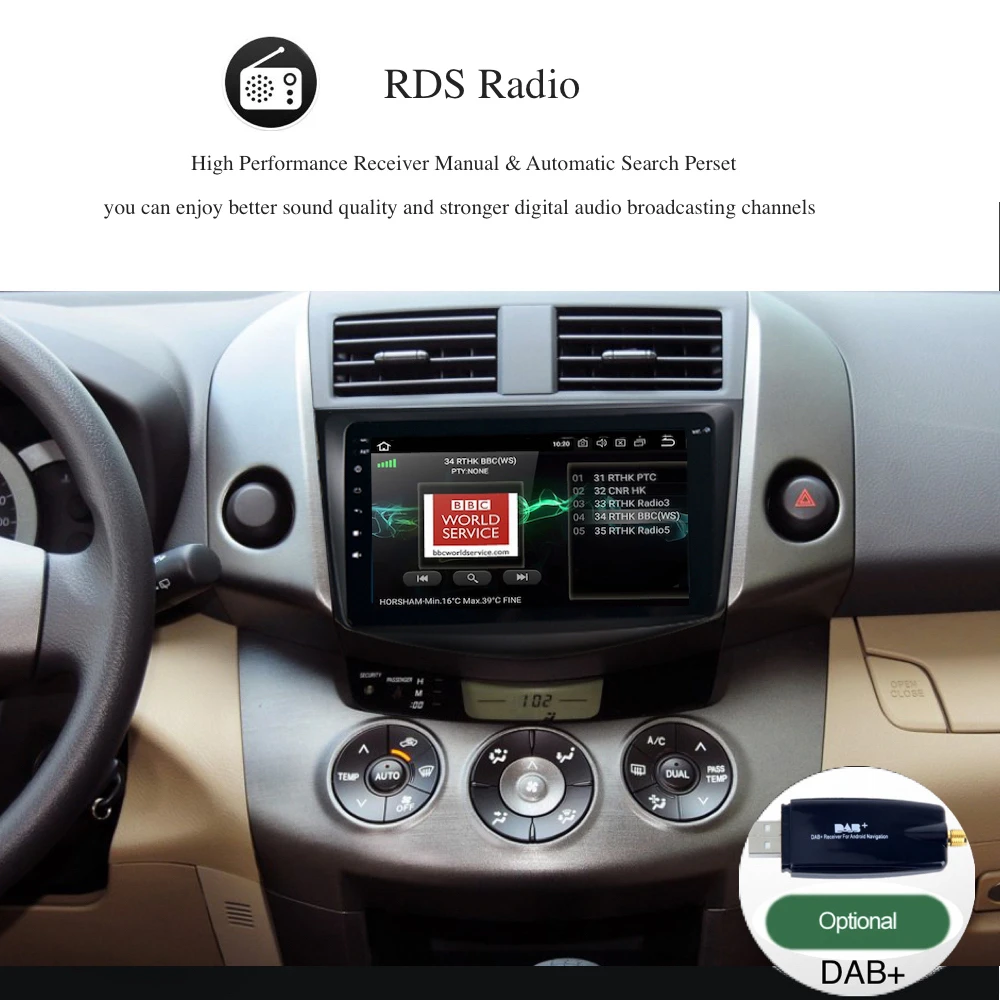 Top 8" 1 din Car Radio GPS Android for Toyota RAV4 Navi 2009 2010 2011 2012 Auto Stereo USB AUX WIFI BT HDMI Steering wheel control 9