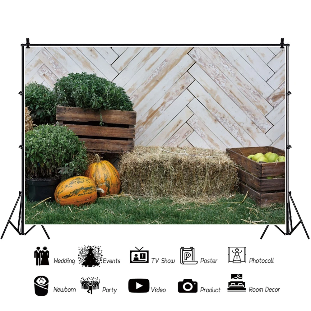 

Laeacco Farm Haystack Rural Interior Wooden Wall Personalized Photographic Backdrops Photography Backgrounds For Photo Studio
