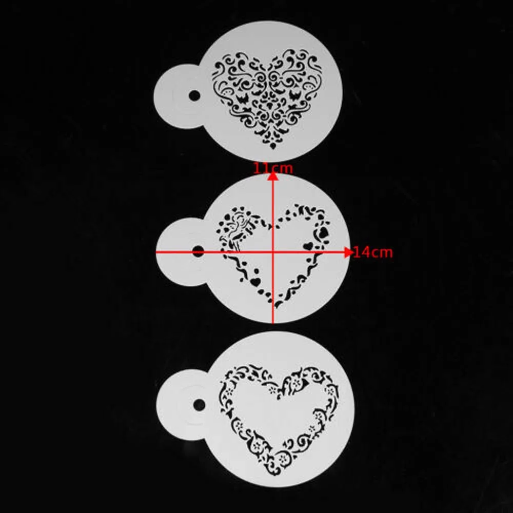 Комплект из 3-х предметов, детский дизайн пресс-формы для выпечки «любящее сердце» Форма трафарет торта набор для выпечки тортов трафарет для выпечки Украшение для торта, кухня Backery аксессуары