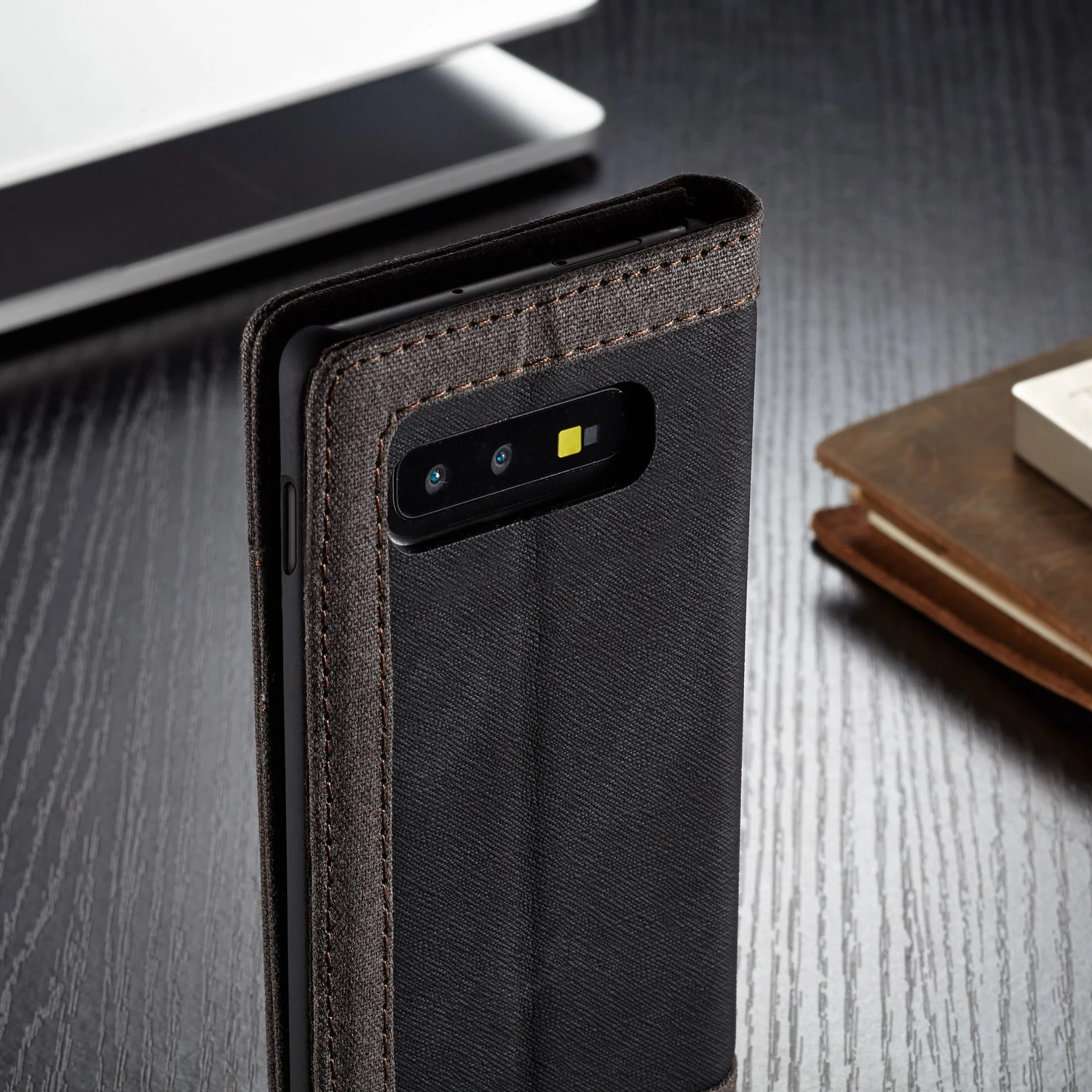 CaseMe для samsung S8 S9 S10 Plus S10+ S10e бизнес Магнитный джинсовый Canva кошелек Подставка чехол для телефона Galaxy S7 S6 Edge Note 9 8
