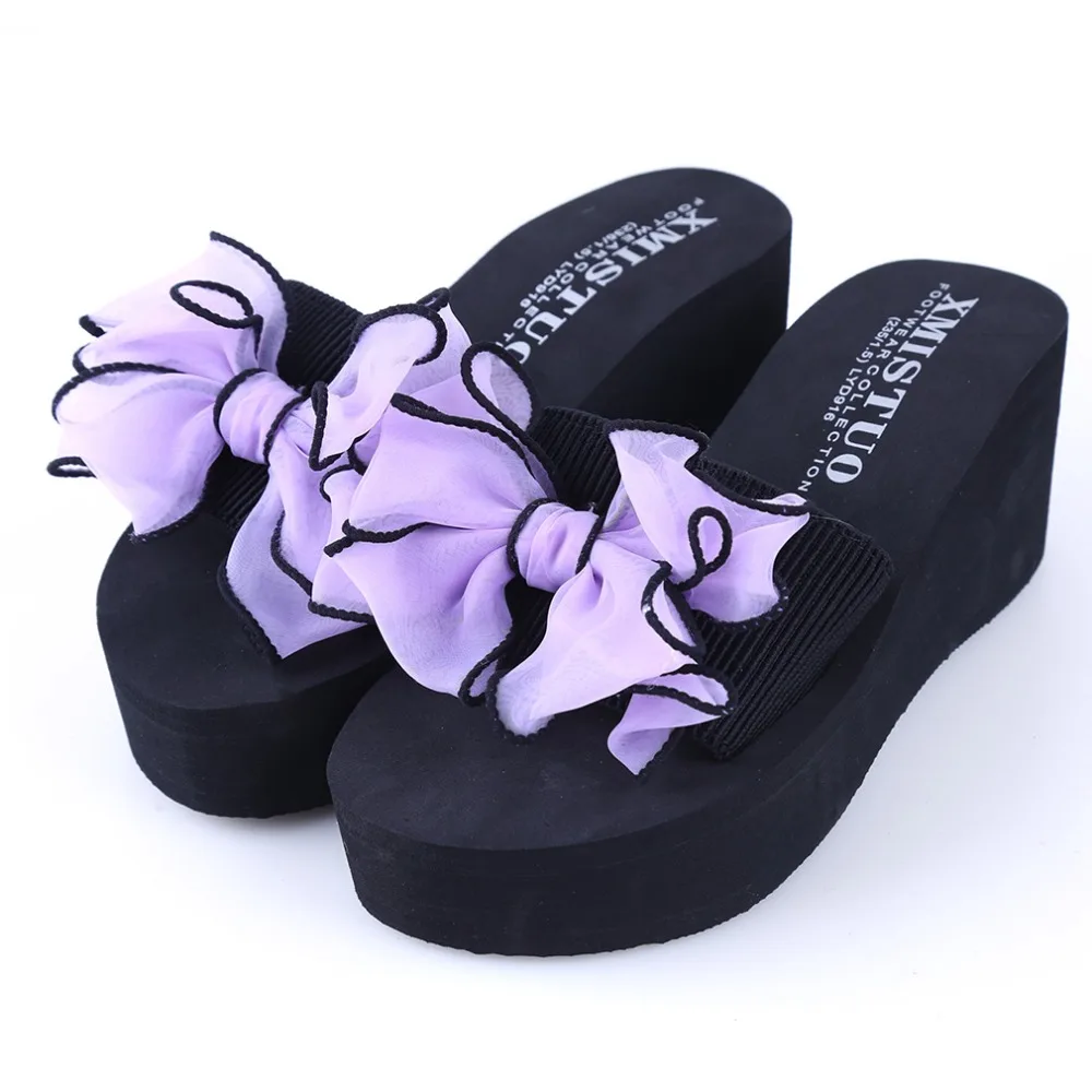 

New Summer Sandals Female Slippers For Women Flip-Flop Sandals Non-Slip Bow Platform Indoor Flip Flops Slippers Sandals Hot Sale