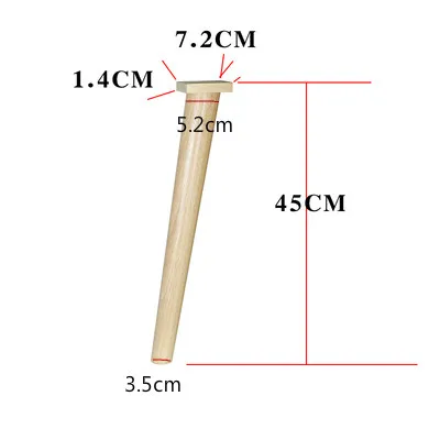 Скандинавском стиле мебель из цельного дерева ноги Многофункциональный ТВ шкаф ноги диван ноги дуба Деревянные ножки для стола табурет ножки мебель запчасти - Цвет: A8