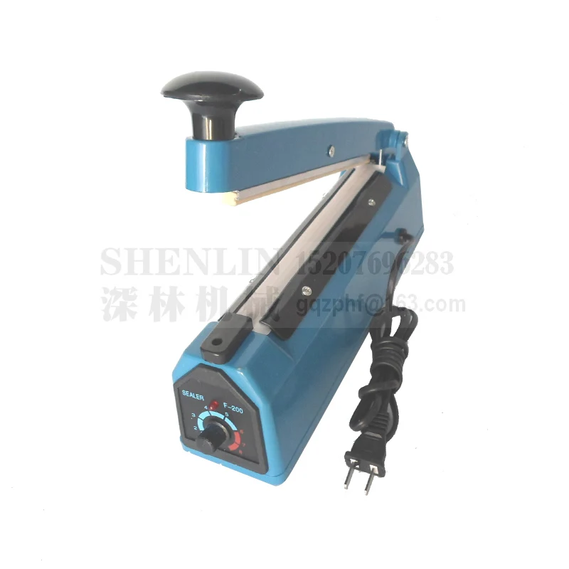 Handheld aluminum bags impulse sealing tool manual 200mm plastic shell,package sealer tools packaging equipment