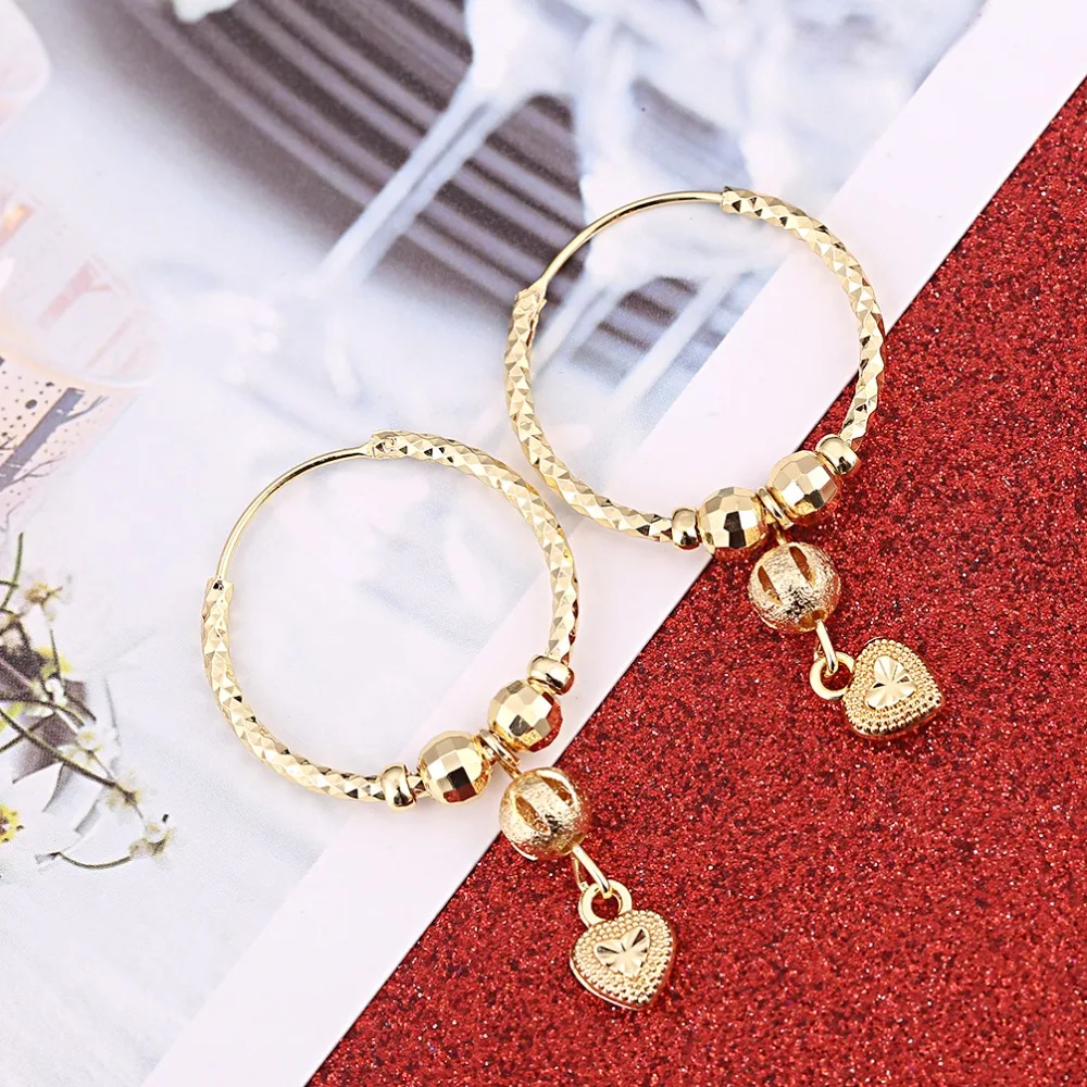 

Wholesale Heart Ball Earrings for Women Girls Bead Heart Round Ethiopian Africa Arabia Middle East Best Gift