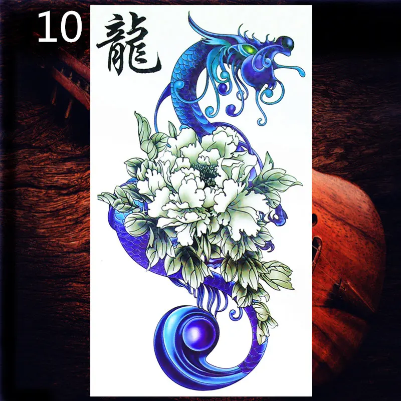 Y-XLWN китайские Феникс змея мужские креативные наклейки татуировки женские водонепроницаемые наклейки татуировки видео наклейки на холодильник