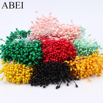 

200pcs/lot 2mm Double Heads Flower Stamen Artificial Stamens Pistil for Cake Scrapbooking Wedding Decoration DIY Floral Craft