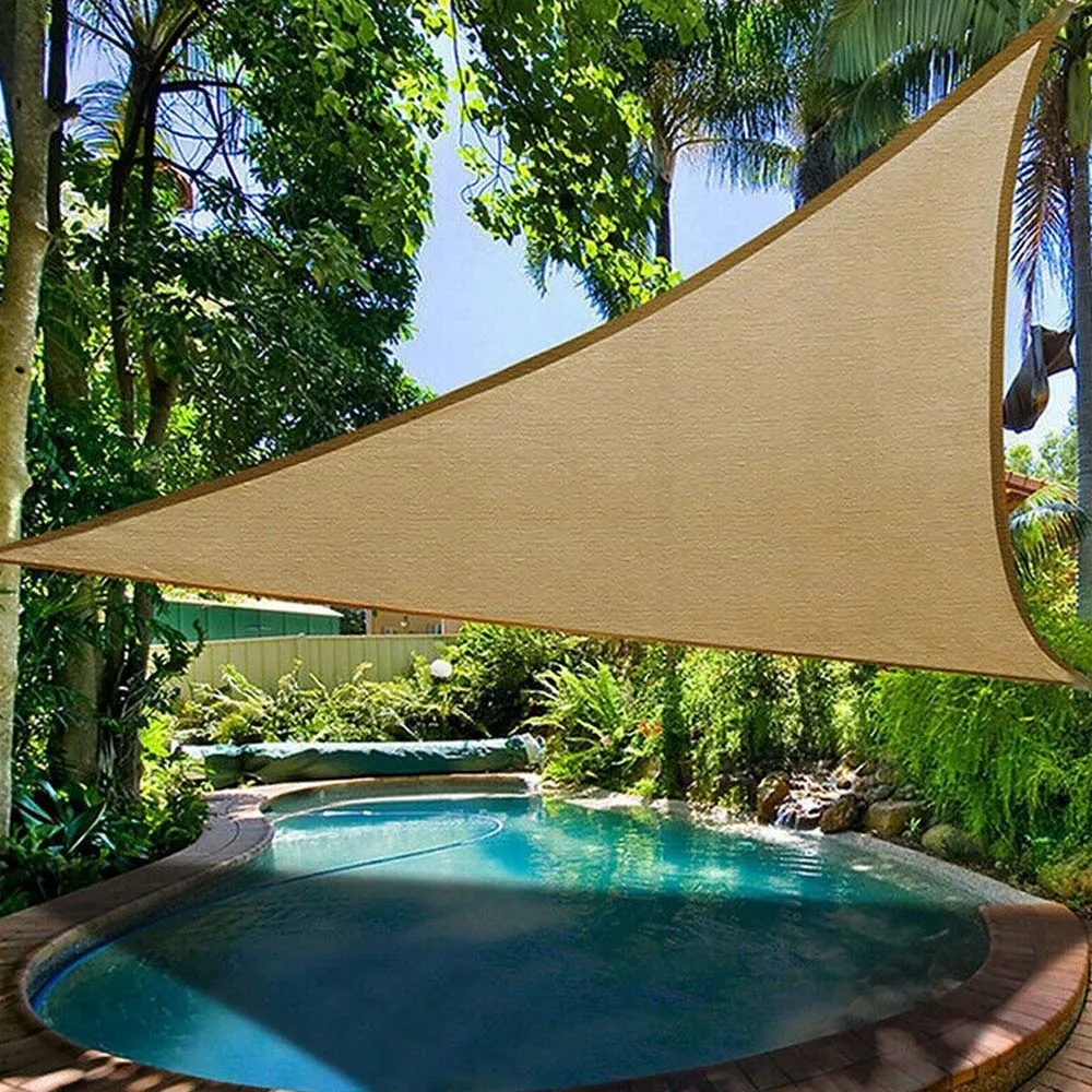 

5x5 3.7x3.7 3x3m Waterproof Sun Shelter Triangle UV Protection Outdoor Canopy Garden Patio Pool Shelter Sail Awning Picnic Tent3