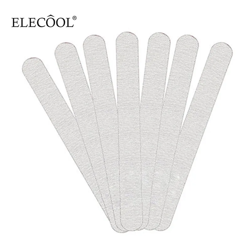 

1Pc Pro Nail Buffers Grey Sandpaper Half Moon Head rhombuses or Rectangles Handle Nails Files Manicure Art Nail Care Tool