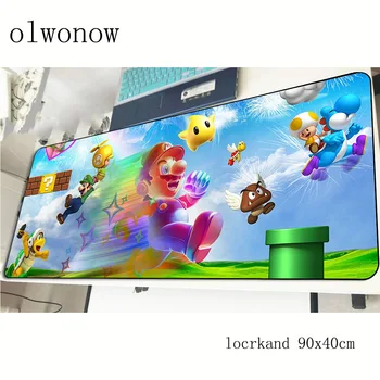

Mario mousepad 90x40cm gel gaming mouse pad gamer mat Customized game computer desk padmouse keyboard large play mats