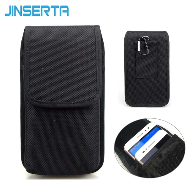 US $6.82 JINSERTA Double Cell Phone Waist Pack For iphone 6s plus 55 inch Nylon Pouch Bag with Belt Clip Ho