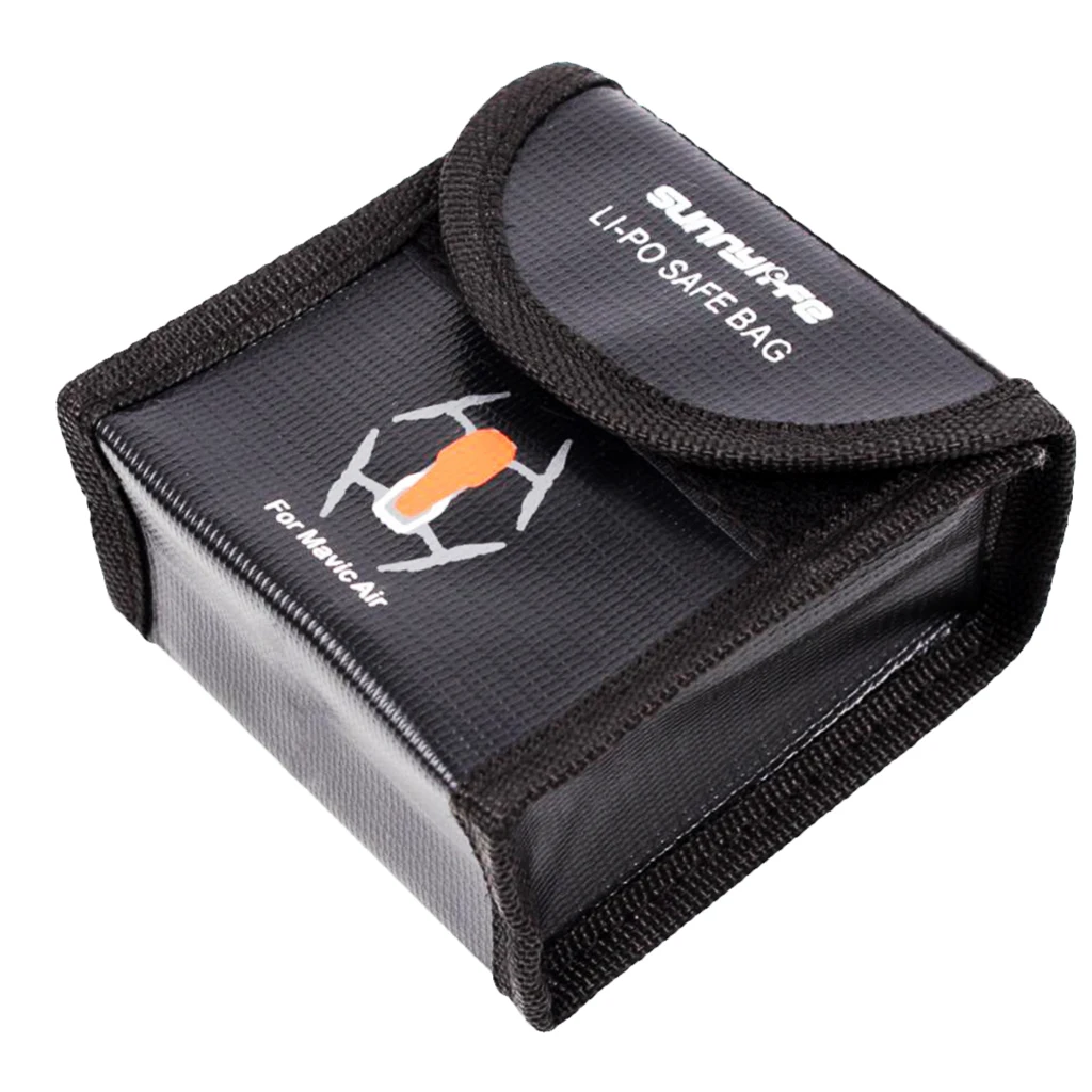  Sunnylife Holding 2Pc Drone Battery LiPo Safe Bag Protective Storage Bag Explosion-proof Bag Case for DJI MAVIC AIR