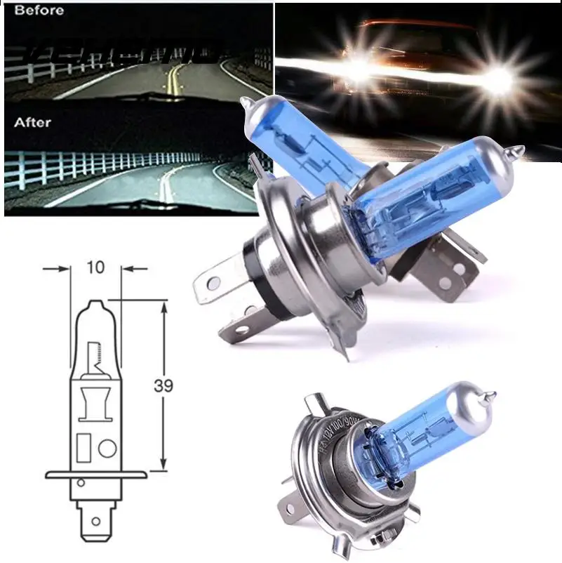 

Vehemo 2017 H4 100W Super White LED Car Headlight Light Headlight Driving Car Bulb