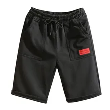 Мужские однотонные комбинированные хлопковые мульти-комбинезоны с карманами шорты модные брюки# D