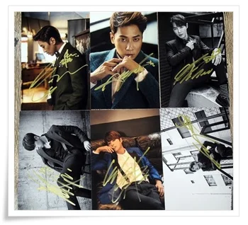 

Shinhwa autographed signed group photo 6 photos set 10*15cm 4*6inches freeshipping new korean 01.2017