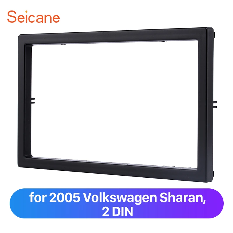 Автомобильная стереопанель Seicane черная 2 Din 173*98 мм для 2005 Volkswagen Sharan OEM рамка