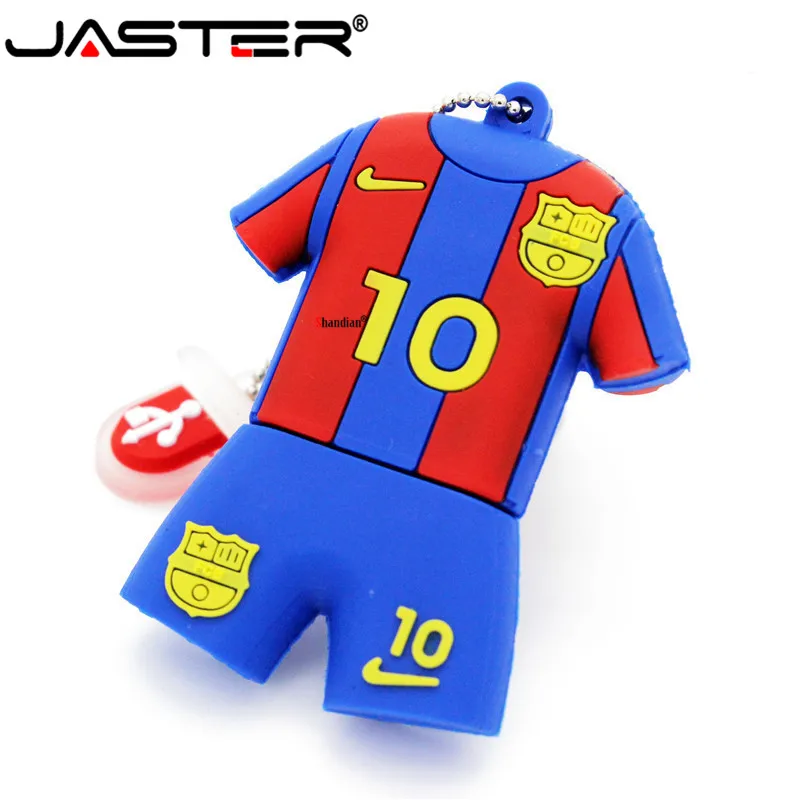 

JASTER Barcelona Messi 32gb 2.0 usb flash drive Football player Jersey model pen drive memory stick 4gb 8GB 16gb pendrive u disk