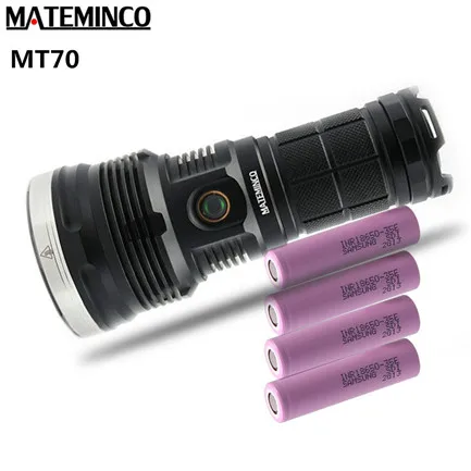 Mateminco MT70 комплект фонарей XHP70.2 светодиодный Макс 6000 люмен 1039 м длинный фонарь 4*3500 мАч 35E аккумулятор NITECORE I4 зарядное устройство - Испускаемый цвет: MT70 Battery