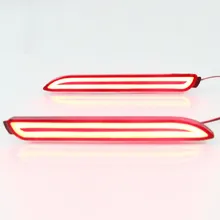 2PCS For Toyota Venza 2009 2010  Multi-functions Car Tail Light LED Rear Fog Lamp Bumper Light Auto Brake Light Reflector