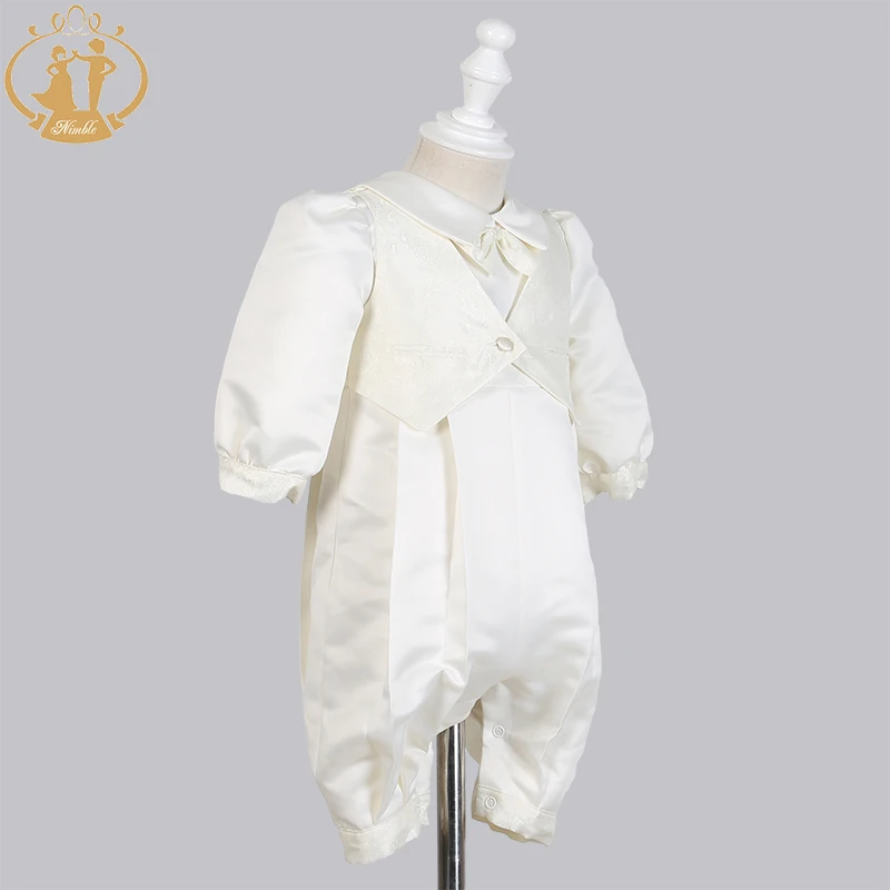 Nimble/Одежда для новорожденных мальчиков, хлопковый однобортный Детский комплект с длинными рукавами, Одежда для новорожденных, платье для крещения