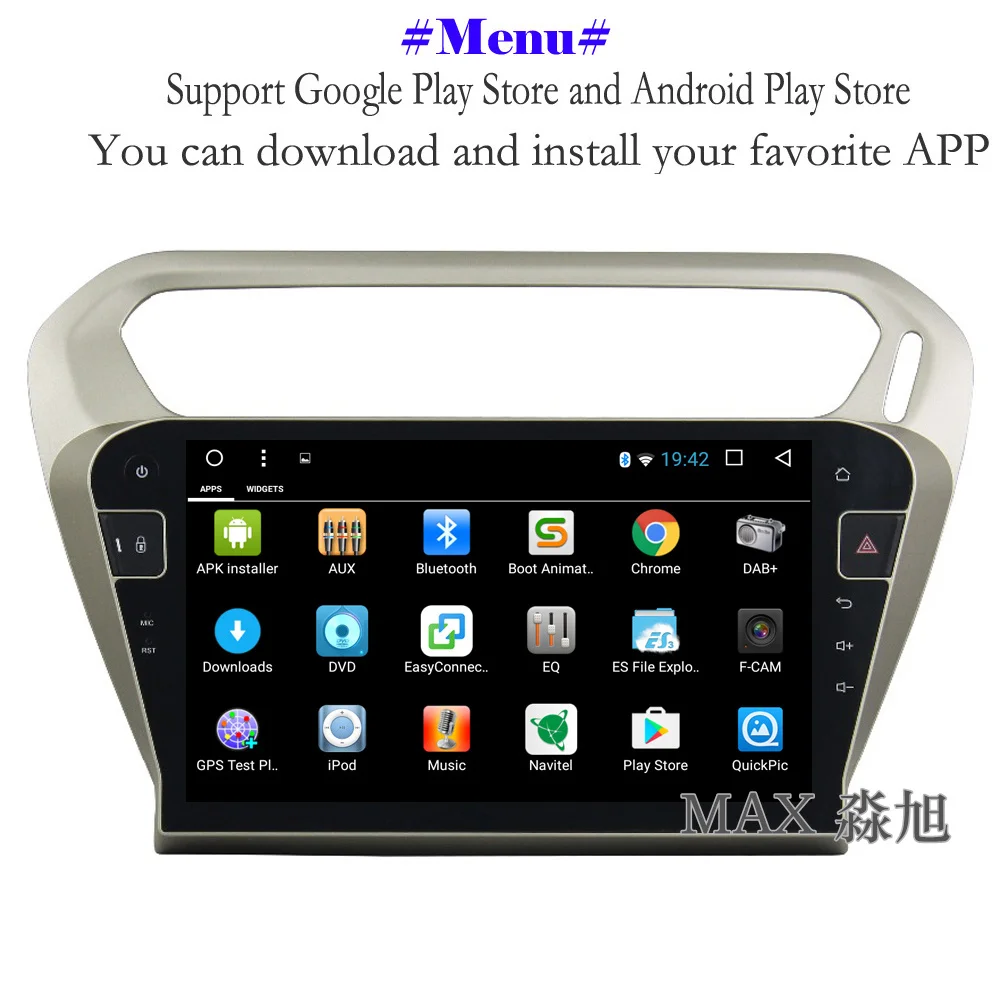 Clearance MAX Android 8.1 Car DVD Player for Peugeot 301 /Citroen Elysee 2014 2015 2016 Car Radio BT 3/4G WiFi SWC GPS Navigation System 2