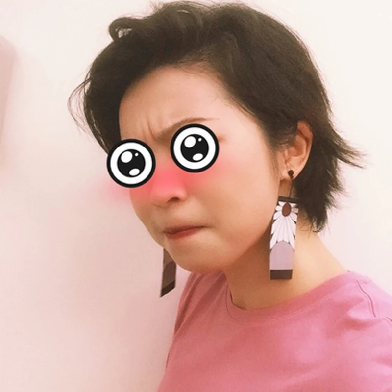 Demon Slayer Kimetsu No Yaiba Earrings - Kamado Tanjirou Cosplay Props image 5