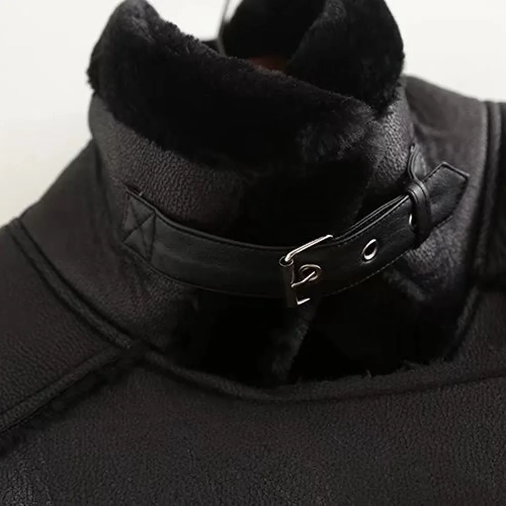 price cut Apperloth 2018 Winter Women PU Leather Jacket Full Sleeve Zippers Turn-Down Faux Rabbit Hair Motorc