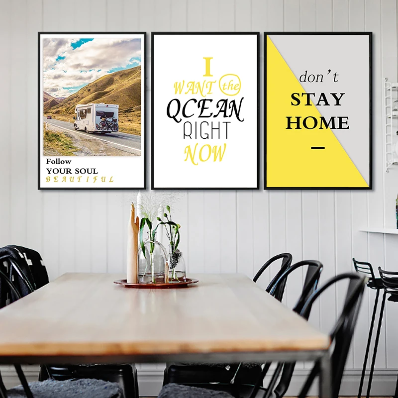 Wall Art Picture Inspirational Words Follow Your Soul Painting Print