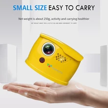 WOWOTO Mini Yellow Projector Manual Focus 854*480 Resolution Wi-Fi Bluetooth LED Portable HD Projector For Home Entertainment Q1
