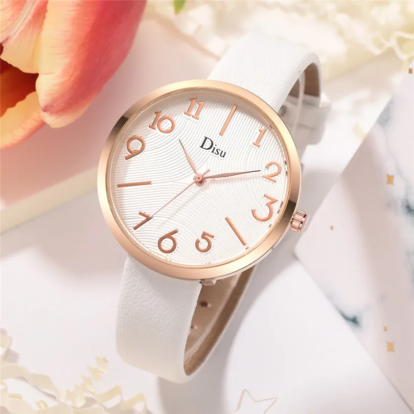 Luxury Fashion Lady Leather Belt Watch Creative Number Analog Quartz Watch Women Watches Bracelet Watch Ladied #4m19 (15)