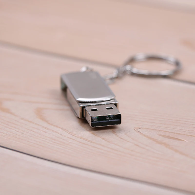 1 шт. 4 ГБ/8 ГБ Usb флеш накопитель карты памяти с брелком серебристого цвета