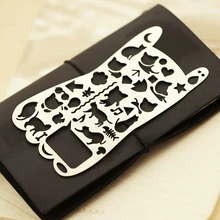 Милый Кот котята вырезанные трафареты металлический рисунок линейка полые закладки многофункциональный для рисования граффити линейки "сделай сам" для Dokibook