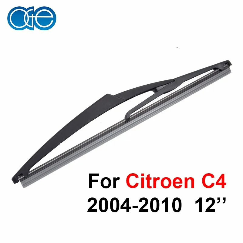 12 ''заднего стеклоочистителя нет руку для Citroen C4 хэтчбек 5 дверей 2004-2010 ветровое стекло высокое качество резины лобовое стекло автомобиля аксессуары