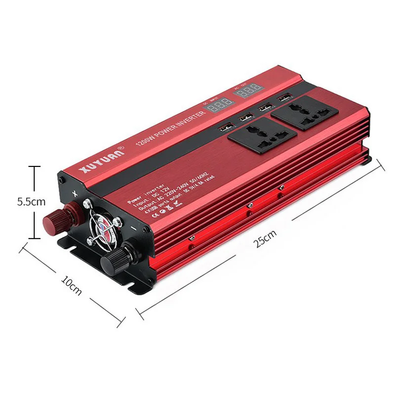 Inverter 12v 220v DC AC Power Inverter Peak Power 1200W Inverter Charger Veicular Car Power Inverter converter 24 v to 220v (10)