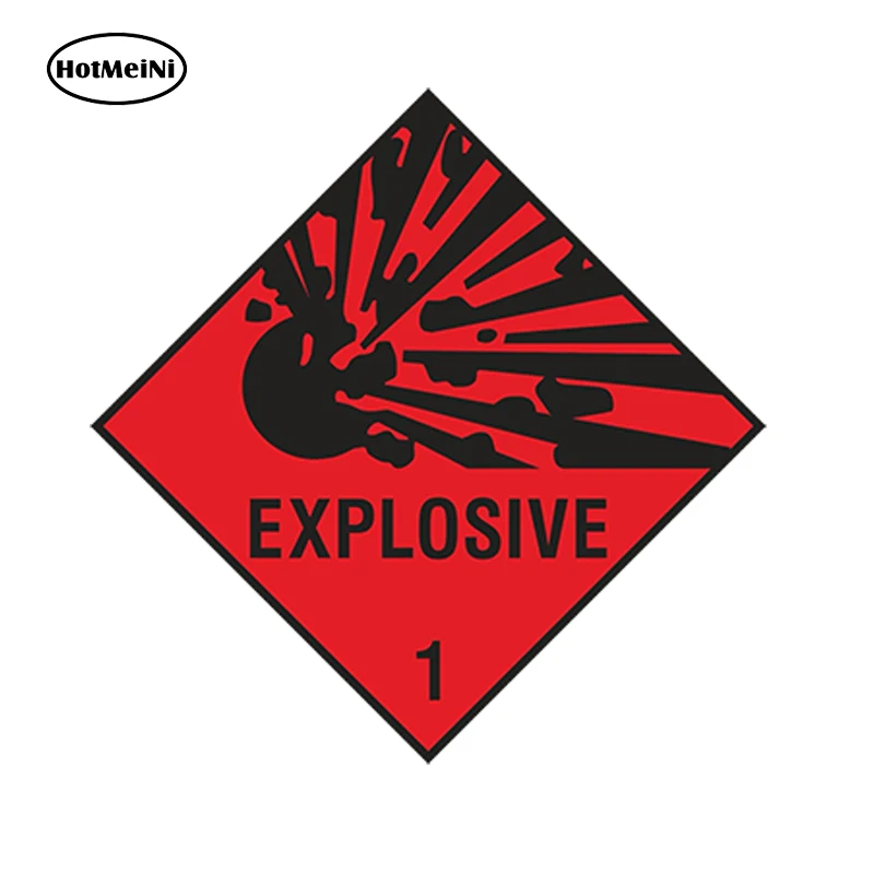 

HotMeiNi 13*13cm Car Accessories Explosive Red 3D Car Sticker Explosion Warning Danger For Laptop PC Fridge Waterproof