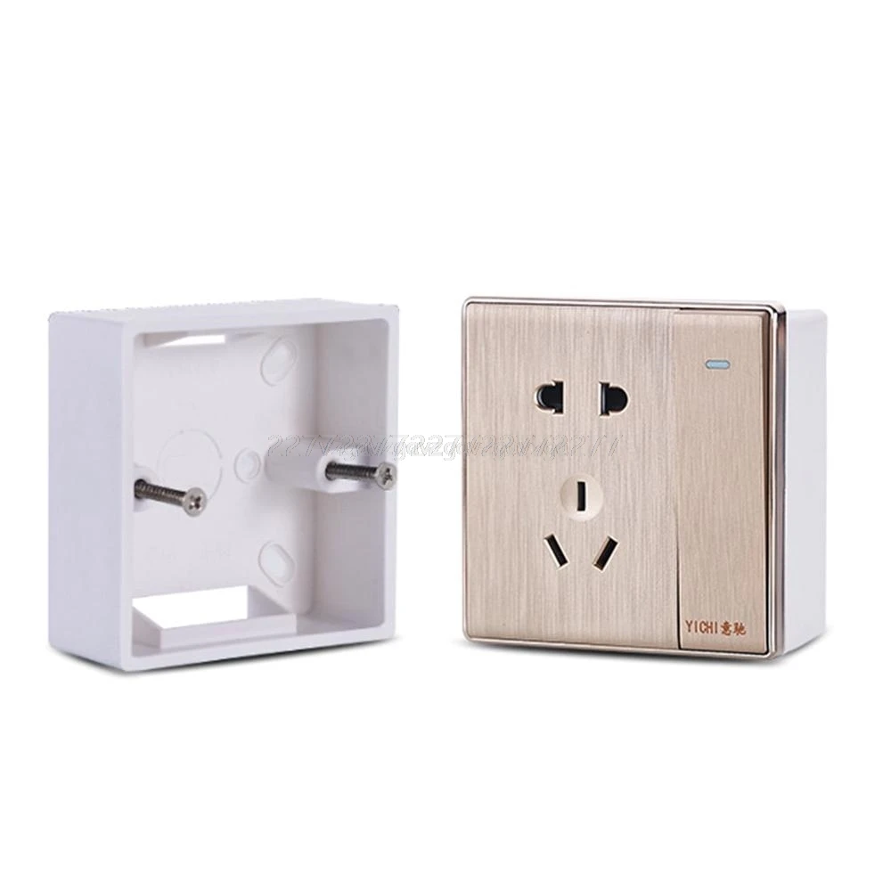 

86X86 PVC Thickening Junction Box Wall Mount Cassette For Switch Socket Base Switch Bottom Box Electrical Box Je21 19 Dropship