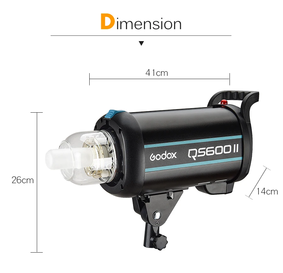 Профессиональный студийный стробоскоп Godox QS600II QS600II 600Ws GN76, встроенная беспроводная система Godox 2,4G X, обеспечивает творческую съемку