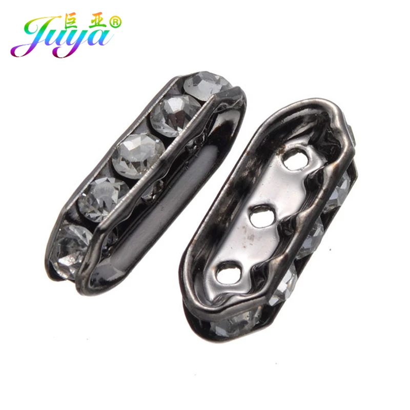 

Wholesale 50pcs Gold/Silver/Gun Metal Black Cz Rhinestones Rhombus Shape Spacer Beads Accessories For Beading Jewelry DIY Making