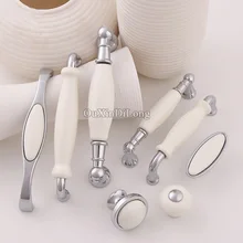 Luxury 1PCS A2 European Rural Ceramic Kitchen Door Furniture Handle Cupboard Drawer Wardrobe Wine Cabinet Pulls