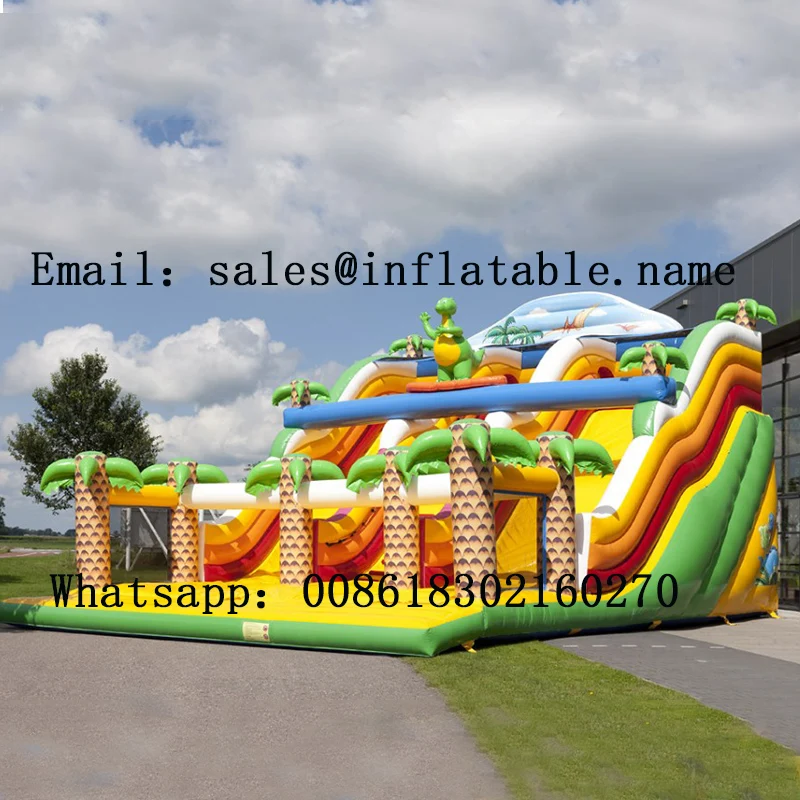 

Commercial PVC inflatable slides dry slide bouncer with inflatable slide for kids slide