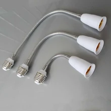 E14 для E27 гибкий Расширение адаптер Разъем 18/28/38/48/58 см светодиодный светильник лампа база конвертор