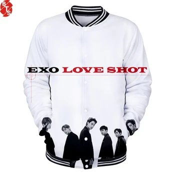

Kpop Bang Store EXO Love Shot 3D Printed Baseball Jackets Women/Men Fashion Long Sleeve Jackets 2019 Hot Sale Casual Clothes