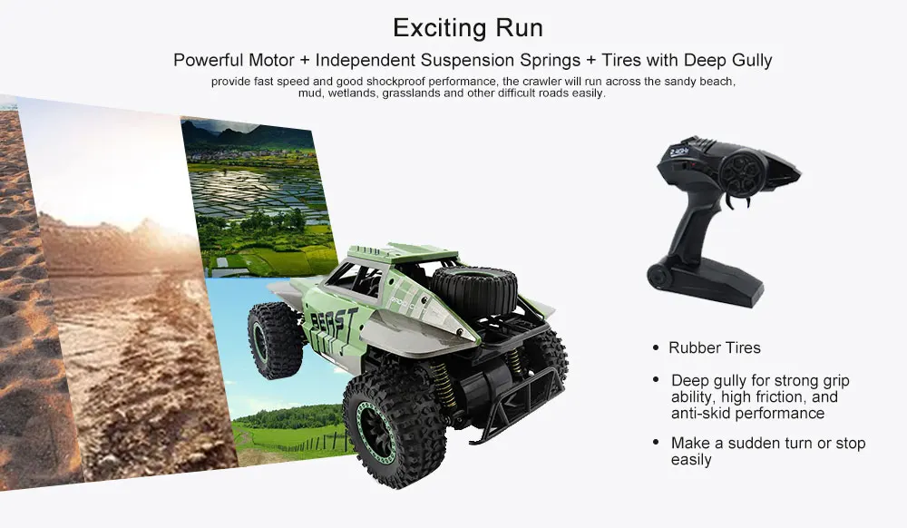 Rock Crawlers Driving Car Drive Bigfoot Car Remote Control Car Model Off-Road Vehicle Toy (1)