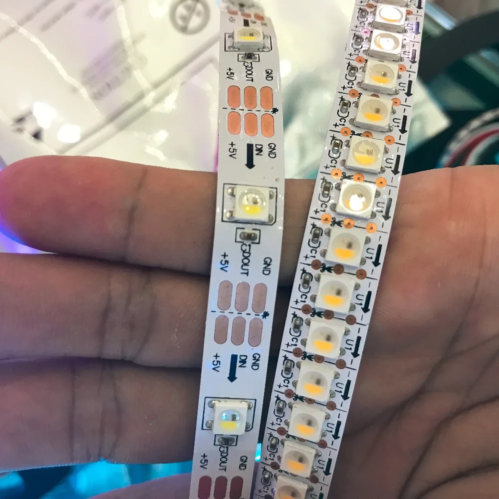 SK6812(аналогичный WS2812B WS2812) Светодиодная лента, RGBCW RGBWW белый/черный PCB Индивидуально адресуемый IC IP30/IP65/IP67 DC5V 1 м/4 м/5 м