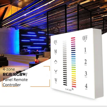 

2.4G Group RGB/RGBW Panel Remote Controller 30M Remote Multicolor Choice Led Brightness Dimming Controller For led strip light