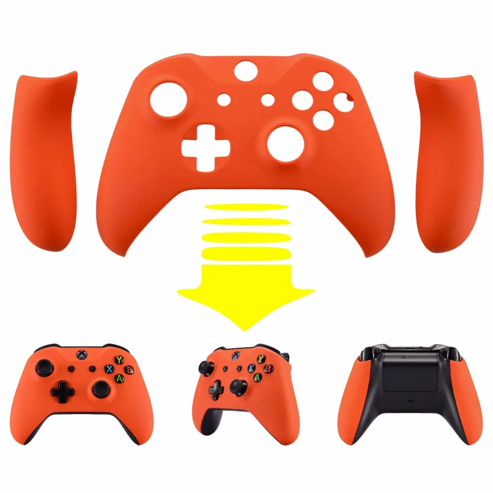 

Orange Faceplate Cover Replacement Parts Side Rails for Xbox One X & One S Controller