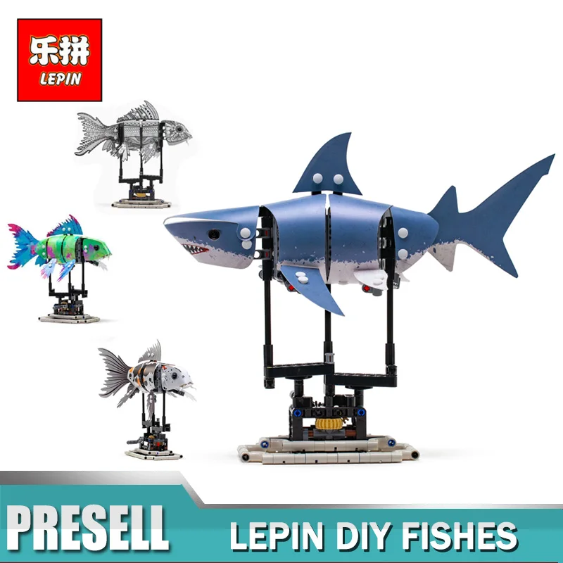 

Lepin 20089 20090 20091 20092 Creative Series The DIY Movable Fish Forma Set Legoings Building Blocks Toys Kids Gift