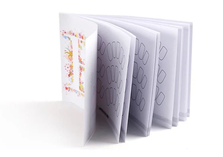 24 страницы многоцветный ногтей практика Бумажная книга цветной рисунок практика маникюрный шаблон инструменты